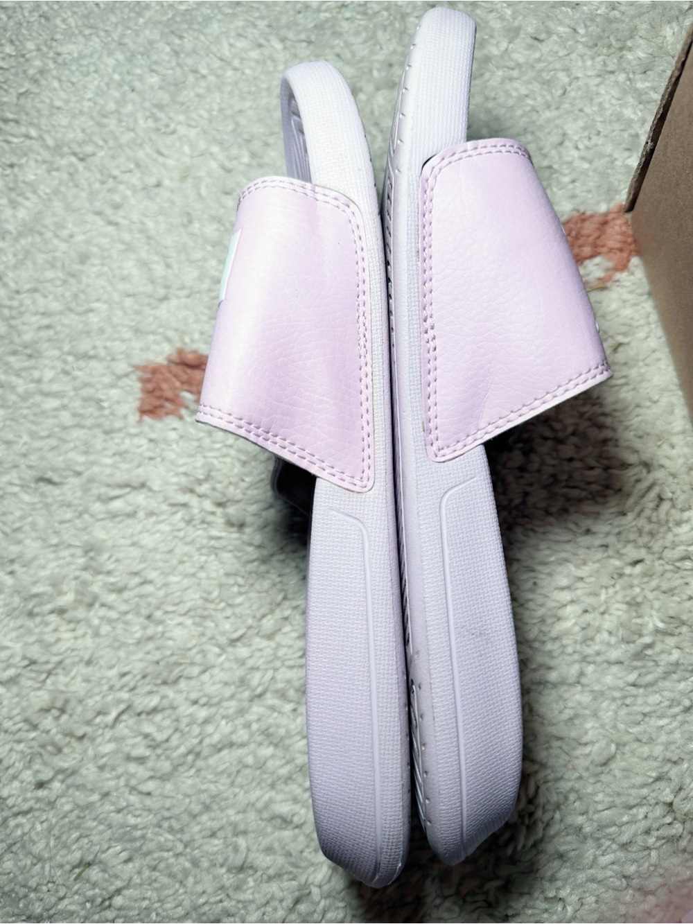 Puma Women's Slide Sandals in Pale Pink with White Logo 6.5 - Picture 8 of 9